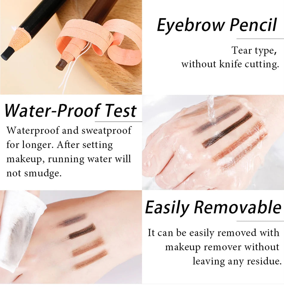 Eyebrow Pencil Microblading Supplies Set Waterproof Eyebrow Tattoo Tint Enhancers With Sharpener Brow 10Pcs Brow Trimmer Blade - Sun Studio