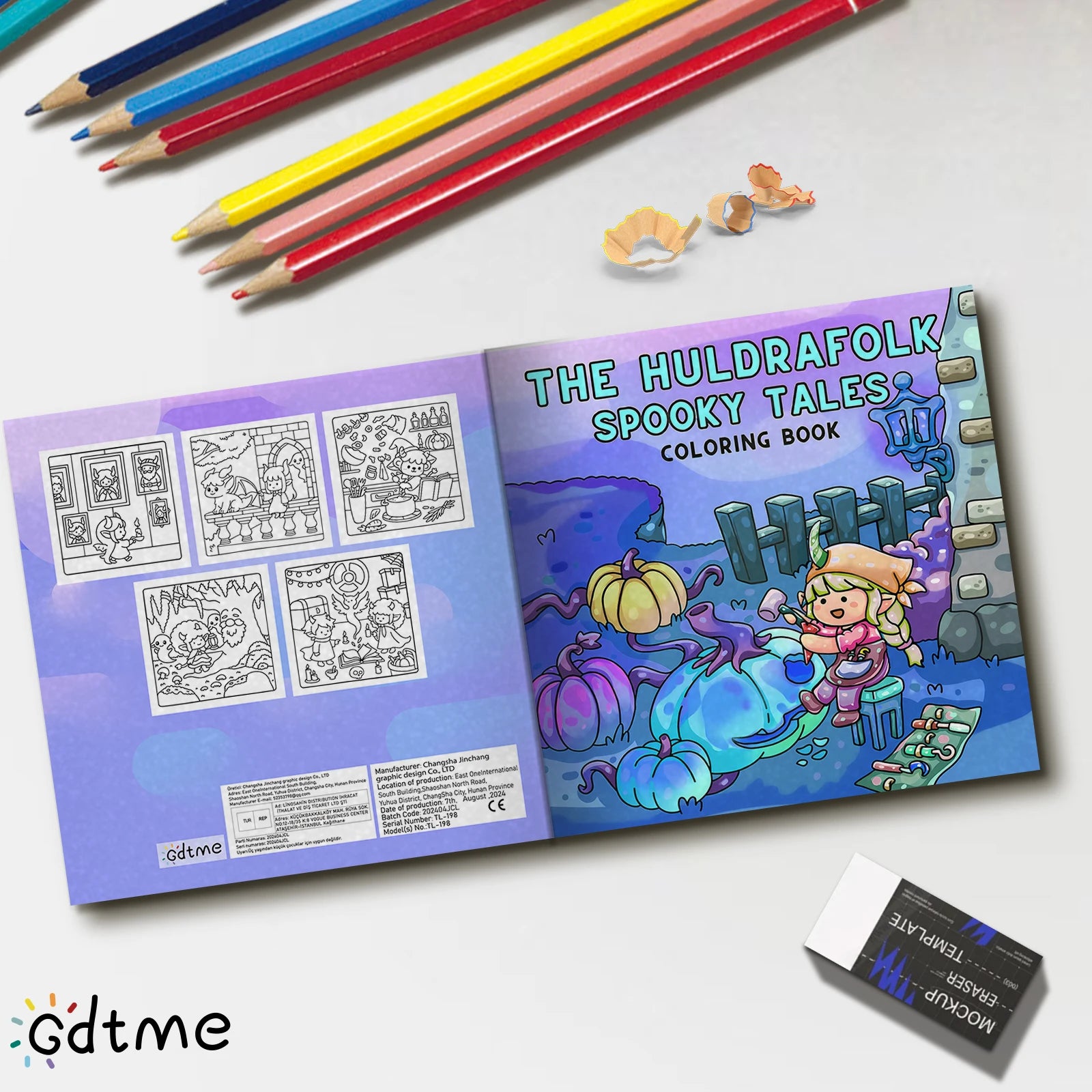 THE SPOOKY TALES Bold-easy Patterns Coloring Book for Adults Cute Drawing Book Perfect Gift for Party and Birthday - Sun Studio