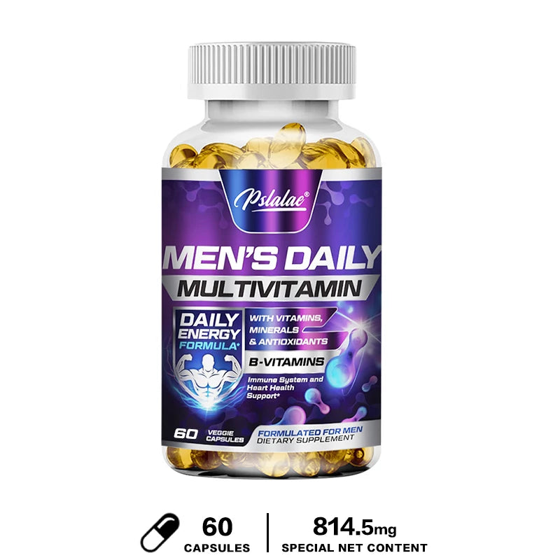 Men's Multivitamin Supplement - Provides Energy and Endurance Supports Heart, Brain Health and Vitality - Sun Studio