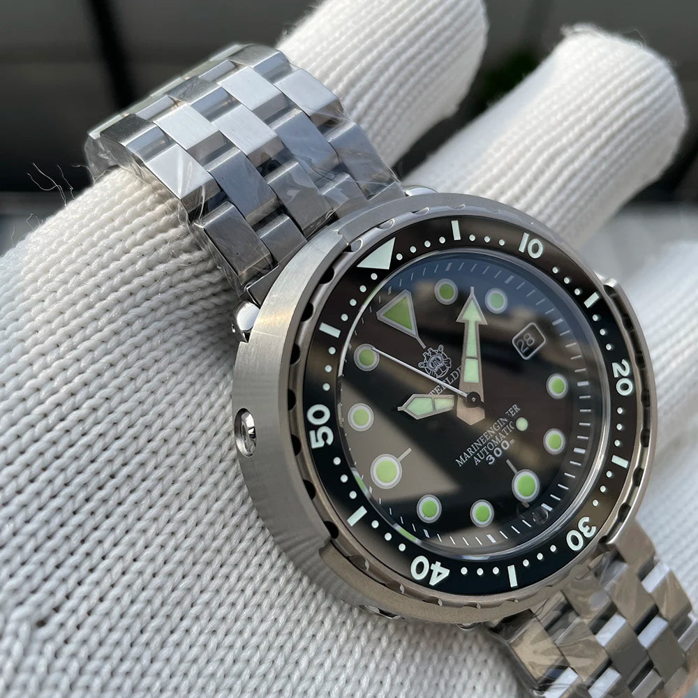 STEELDIVE SD1975 Luxury Automatic Watches Men Dive Watch 30Bar Waterproof Luminous Clock Sapphire Mirror Mechanical Wristwatch - Sun Studio