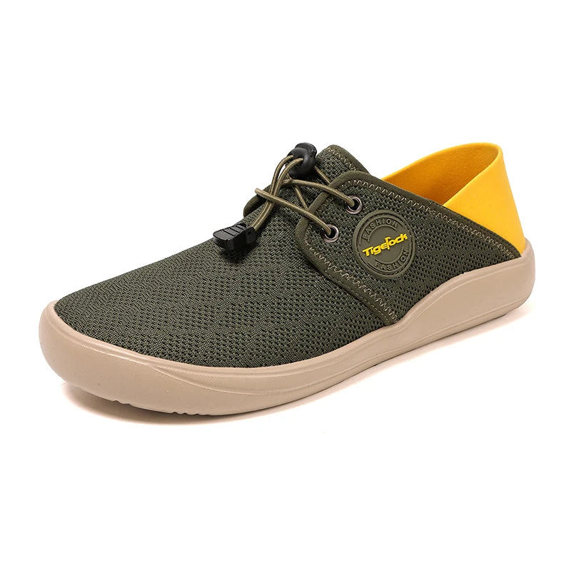Hot Summer Mesh Men's Shoes Fashion Breathable Men Casual Shoes Handmade Flat Wading Shoes Outdoor Men Sneakers Big Size 38-46 - Sun Studio