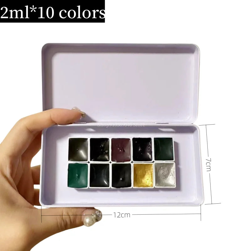 ROSA New 10 Color Precipitated Watercolor Pigments 10ml Tube Master Watercolor Paint Student Artist Painting Supplies - Sun Studio