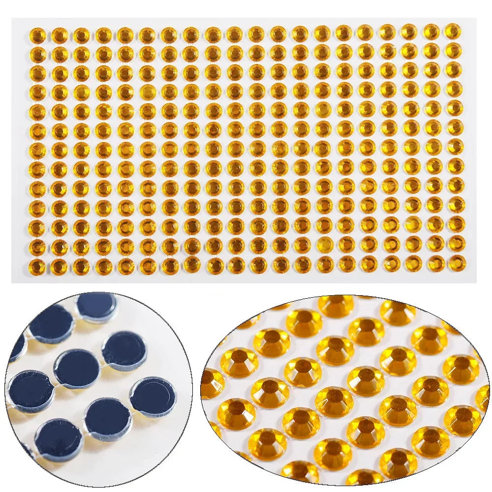 Face Decorations Rhinestone Stickers for Music Festival Halloween Party Mobile Crystal Sticker Women Girls DIY Diamond Stickers