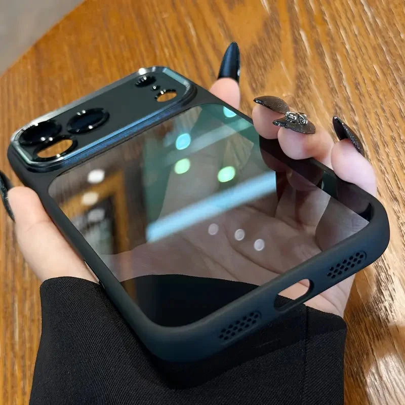 Luxurious and high-quality semi-transparent Leica metal lens frame protective case suitable for iPhone 17 Promax 16 15 14 13 Pro - Sun Studio