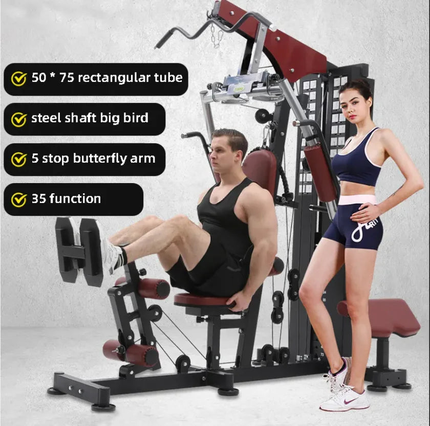 Home Indoor Comprehensive Gym Trainer Fitness Equipment With Strength Exercise Metal Material - Sun Studio