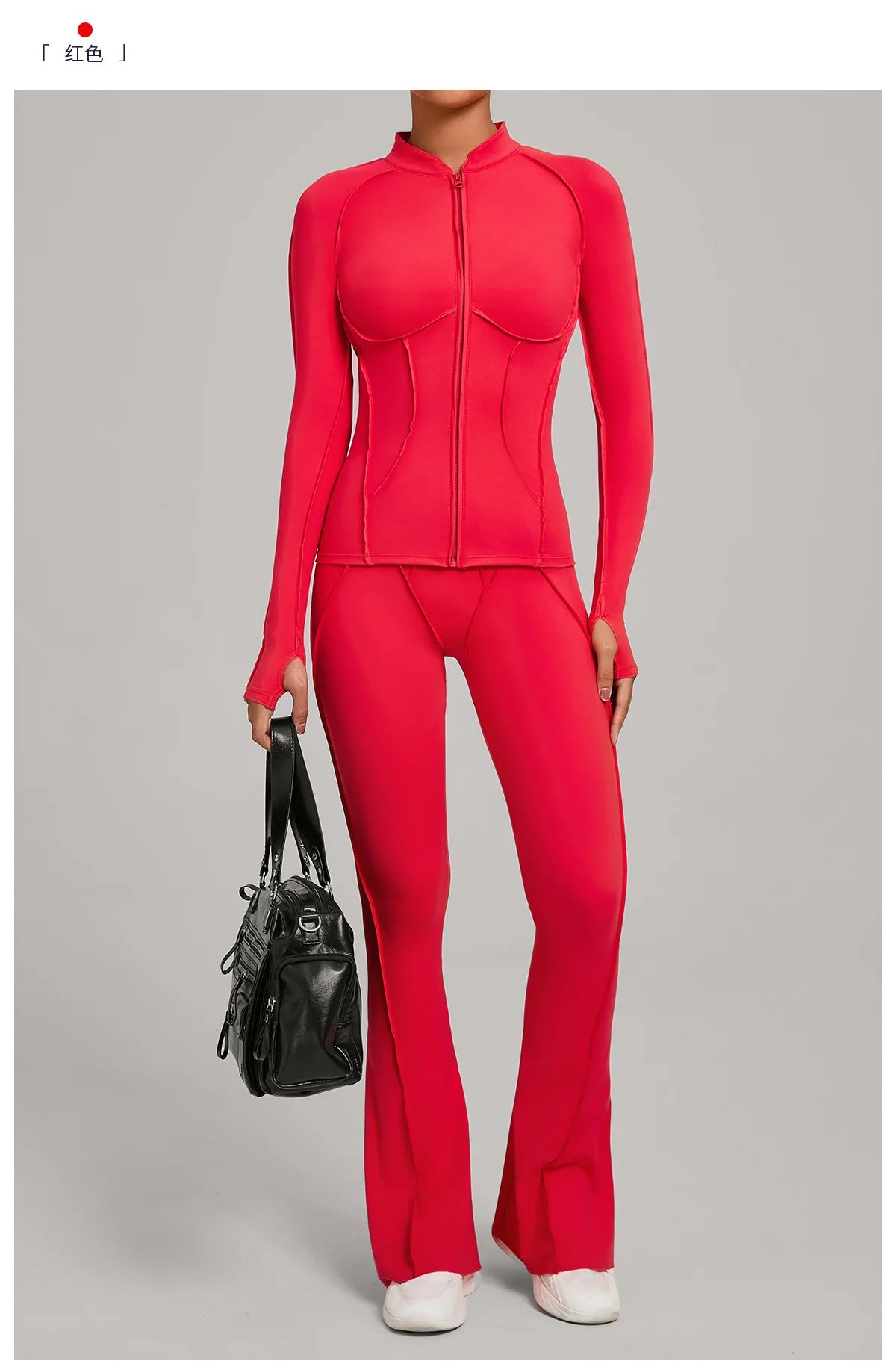 Gym Casual Yoga Set for Women Outdoor Running Fitness Outfit Autumn Winter Tight Sports Three-Piece Set Zipper Coat+bras+pants - Sun Studio