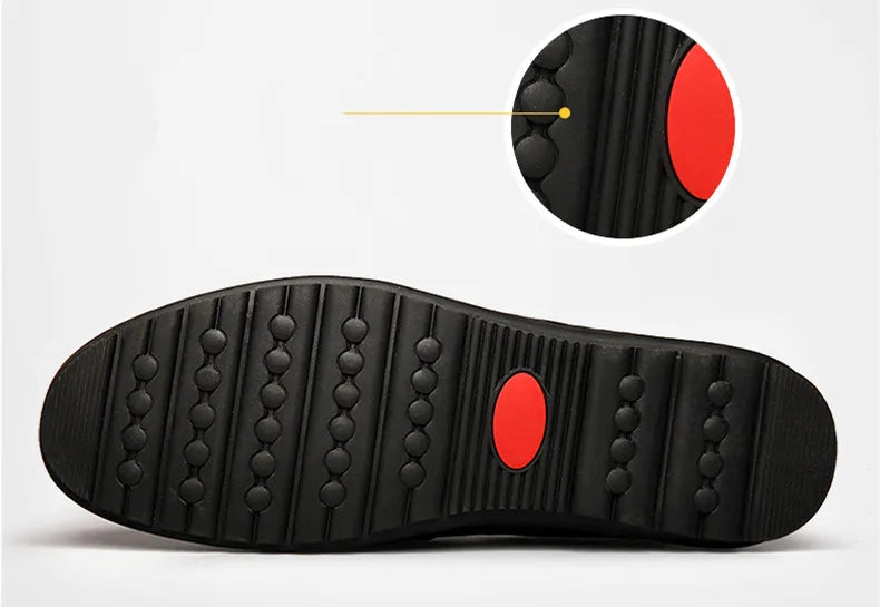 Genuine Leather Men Casual Shoes Luxury Brand 2025 Mens Loafers Moccasins Breathable Slip on Black Driving Shoes Plus Size 37-47 - Sun Studio