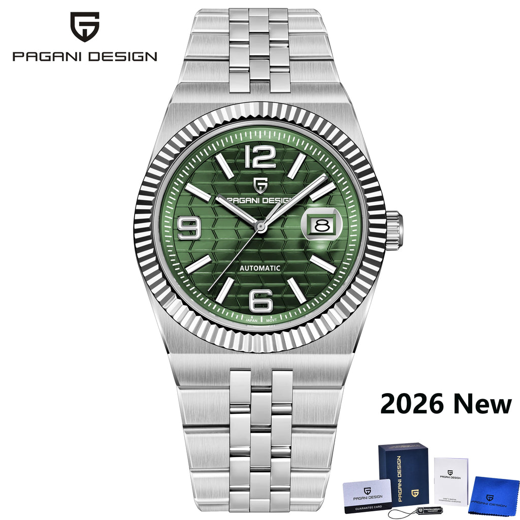 2026 New PAGANI DESIGN 3D Rhombus Dial Luxury Automatic Watch For Men Fashion Business Mechanical Wrist watches Sapphire crystal - Sun Studio