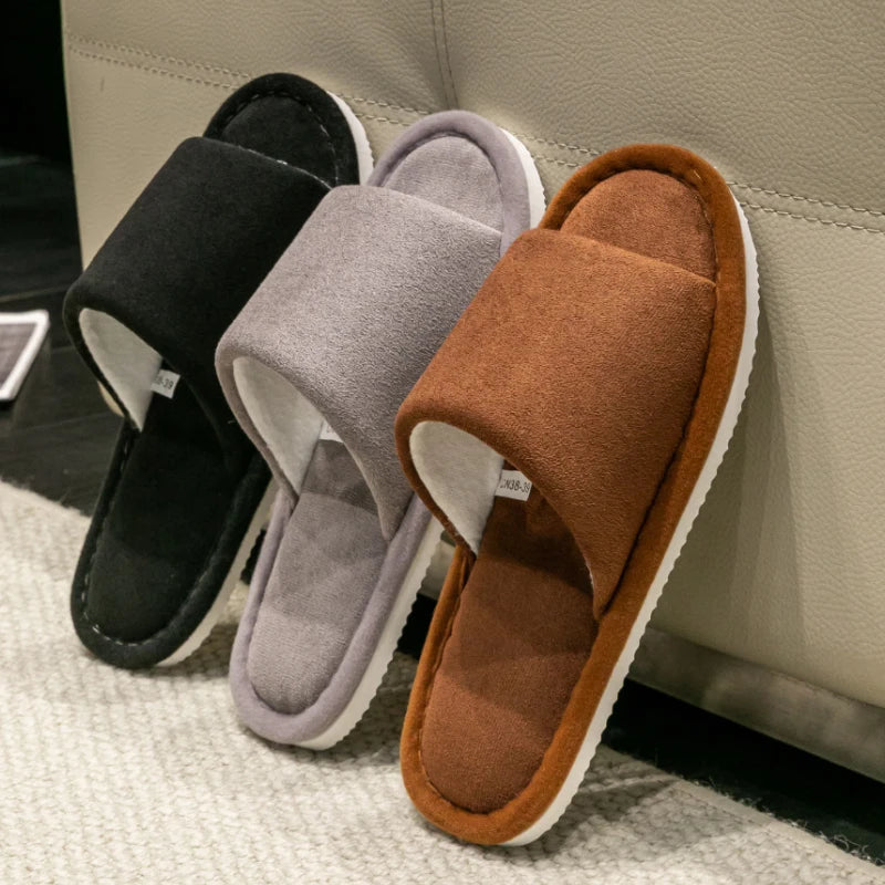 New Men'S Indoor Open Toe  Slippers high quality soft comfortable Home Shoes Indoor Anti-Skid Slippers bedroom No noise - Sun Studio