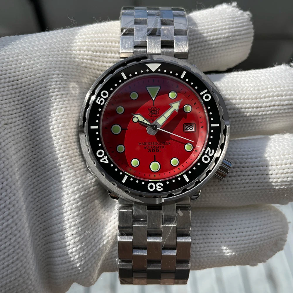 STEELDIVE SD1975 Luxury Automatic Watches Men Dive Watch 30Bar Waterproof Luminous Clock Sapphire Mirror Mechanical Wristwatch