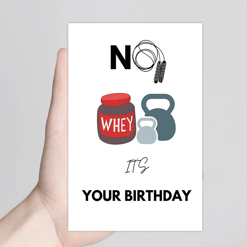 1pc, No Way Gym Card, man Gym Gifts, Gym Card for Him, Birthday Card, Funny Gym Card, Gym Birthday, Creative Gym Card. - Sun Studio