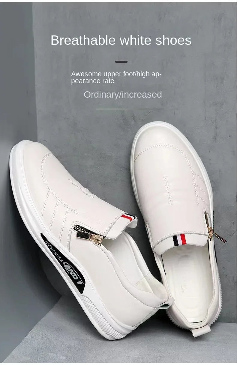 Casual Leather Shoes Men Loafers Trend Brand Business Shoes Autumn Slip on Flat Man Sneakes Comfortable Moccasins Zapatos Hombre - Sun Studio