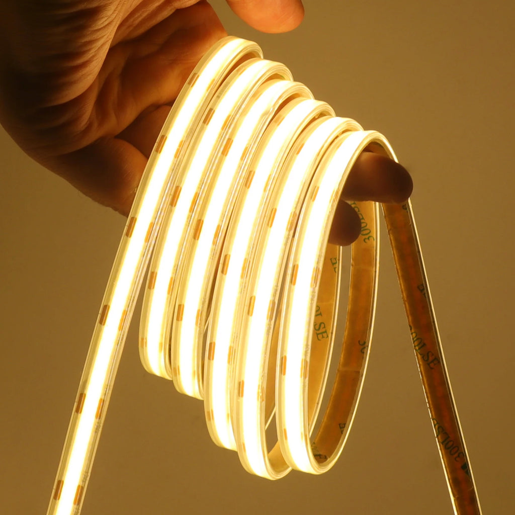 480Leds/M DC 12V 24V COB Neon Strip Waterproof 3000K 4000K 6000K Home Decor High Brighter Flexible Ribbon Rope LED Light - Sun Studio