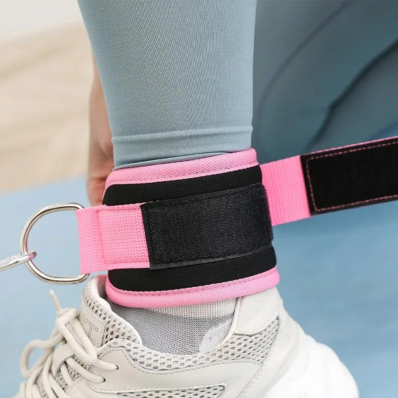 Gym Ankle Straps Double D-Ring Adjustable Neoprene Padded Cuffs Ankle Weight Leg Training Brace Support Sport Safety Abductors - Sun Studio