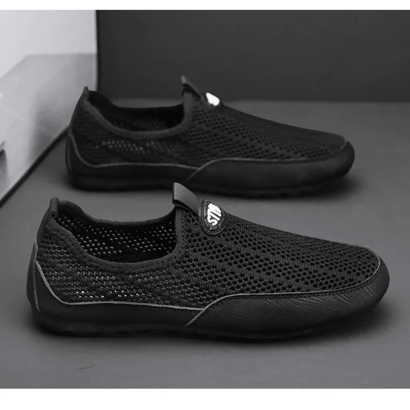Summer Fashion Men Sneakers  All-match Casual Shoes Outdoor Breathable Loafers Mesh Surface Soft Bottom Casual Loafers 2025 - Sun Studio