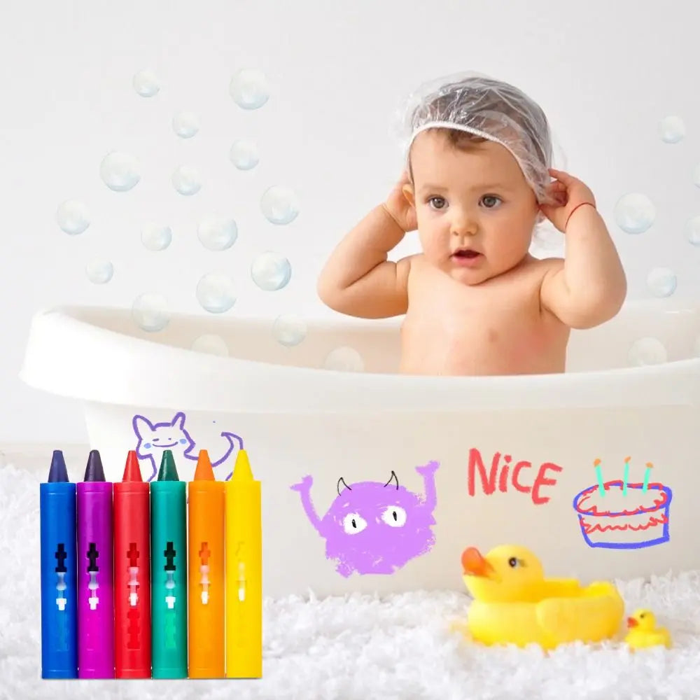 1 set Erasable Bathroom Crayon Washable Multicolor Doodle Pen Graffiti Toy Baby Kids - Sun Studio