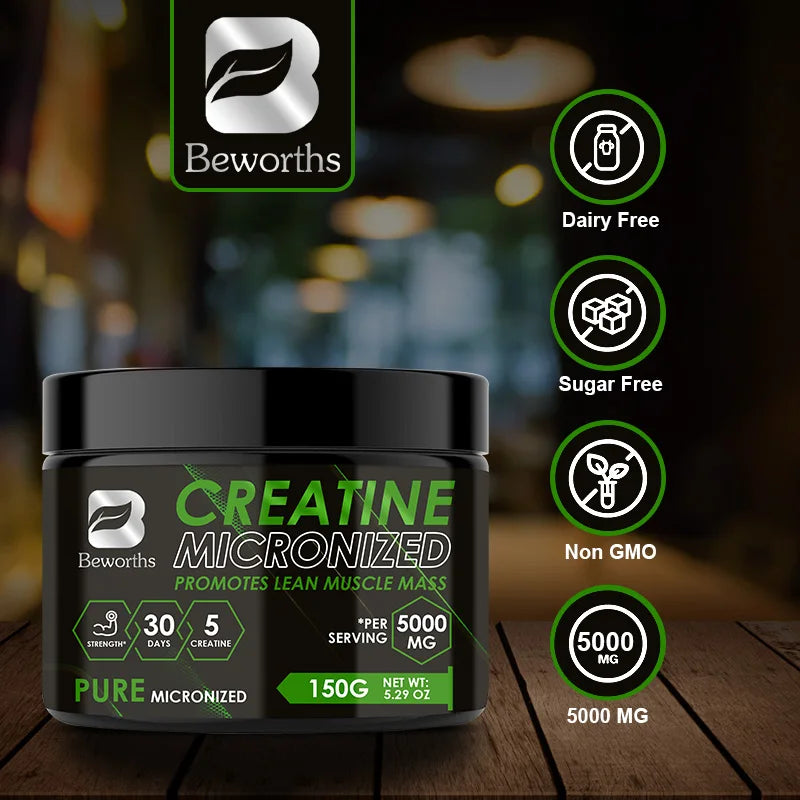 BEWORTHS Creatine Monohydrate Sports Dietary Supplements for Workout Muscle Building Cellular Energy Enhance Muscle Strength - Sun Studio