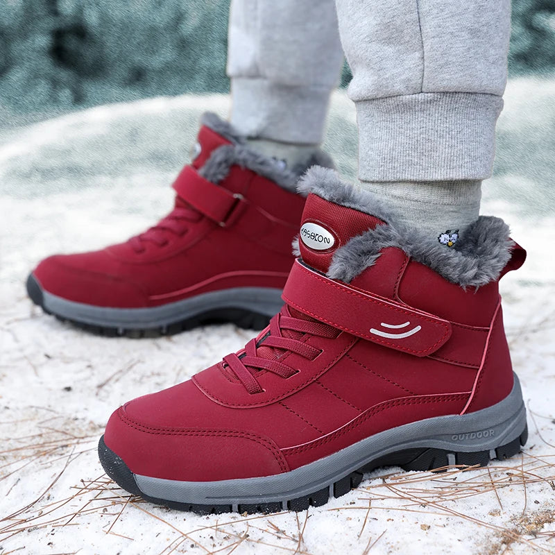 Men Boots Brand Climbing Shoes Men's Outdoor Sports Cotton Oes Winter Fce Lined High Top Thi Bot Climbing Casual Warm Boots - Sun Studio