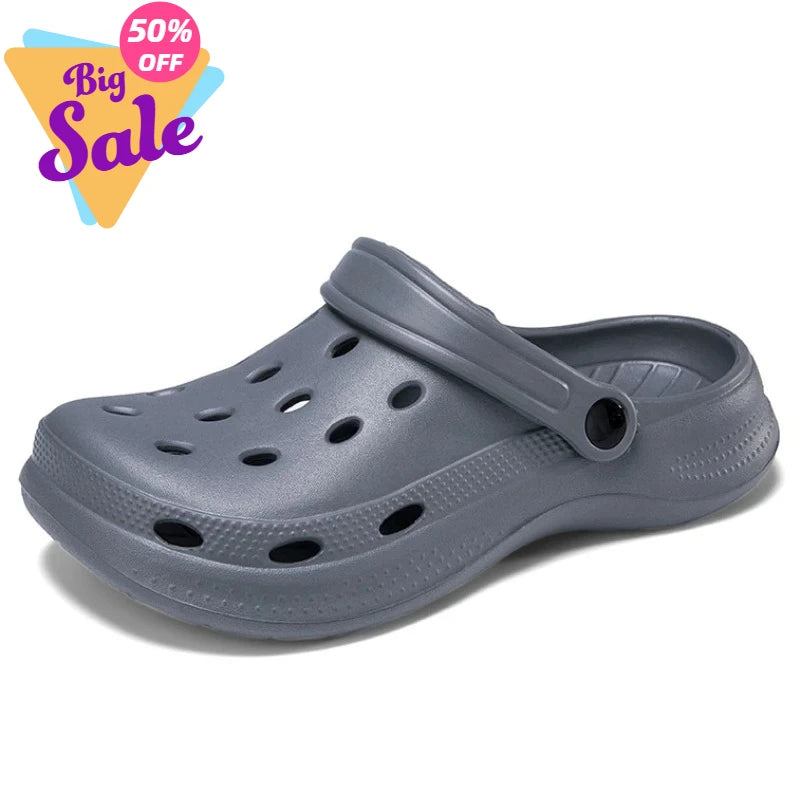 2026Summer Men Clogs Sandals Men's and Women's Leisure Slippers Beach Slides Home Garden Shoes Outdoor Sandals Plus Size46 47 48 - Sun Studio