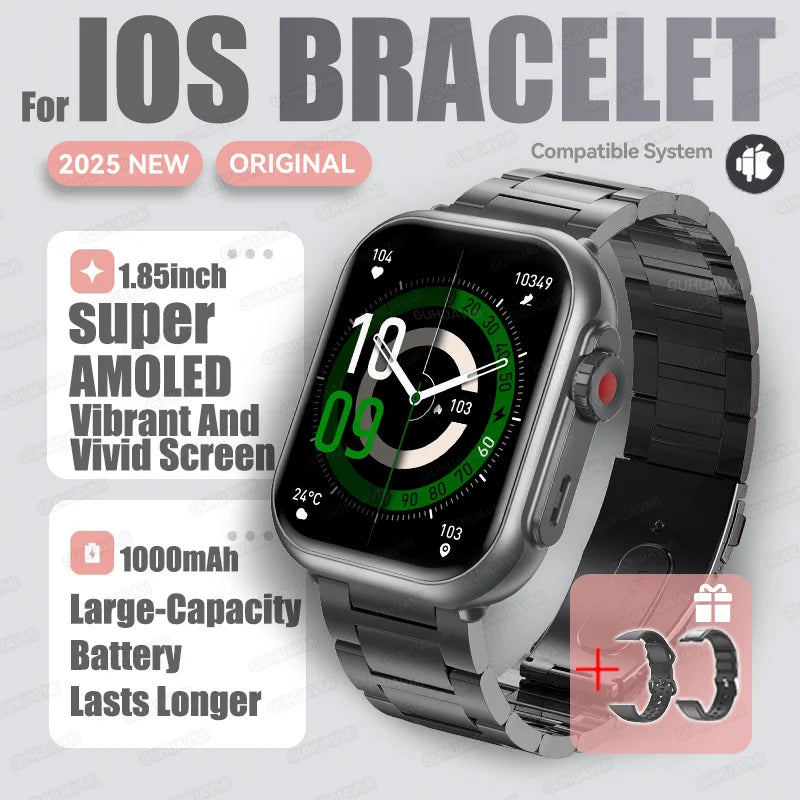2025 New 1000mAh Battery Smart Watch For Men Women Bluetooth Call Heart Rate Monitor Watches IP68 Waterproof Sports Smartwatches - Sun Studio