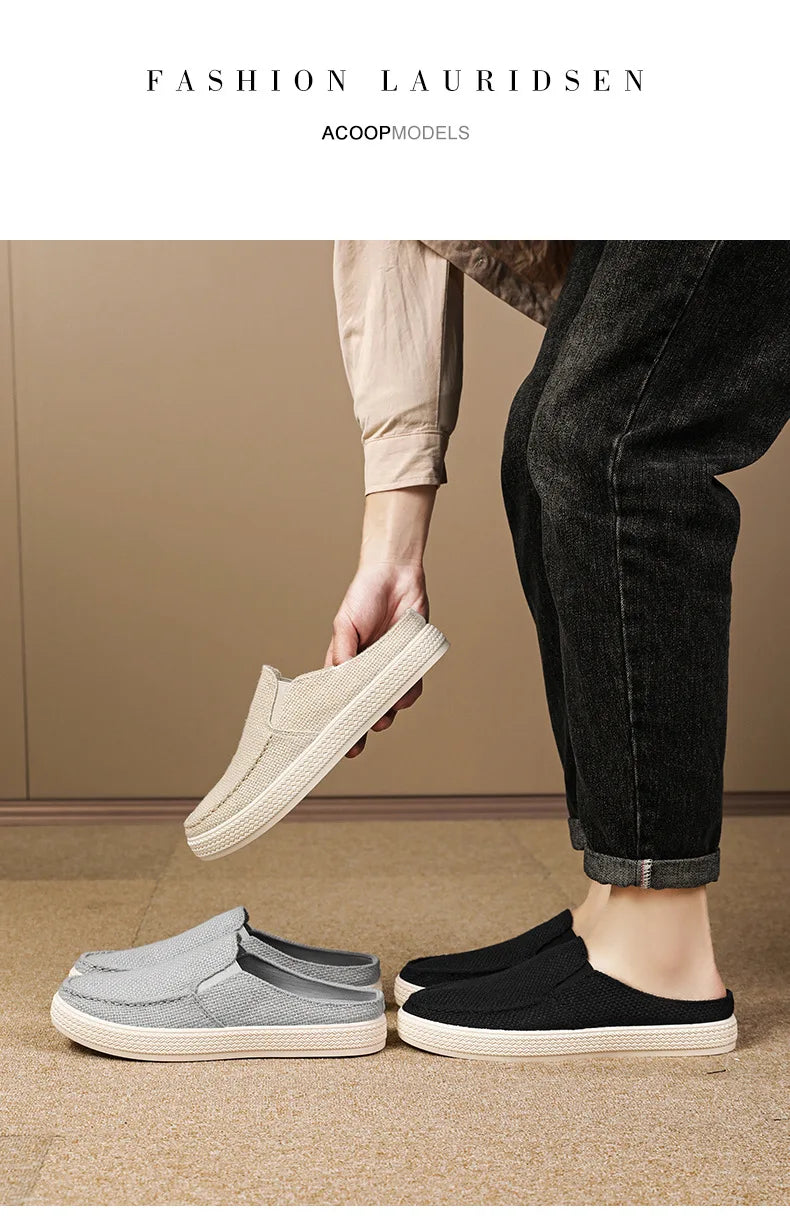 Half Slipper Man Shoes Summer Breathable Casual Comfortable Wearing Outside Slippers At Home Men's Shoes Free Shipping Shoes - Sun Studio
