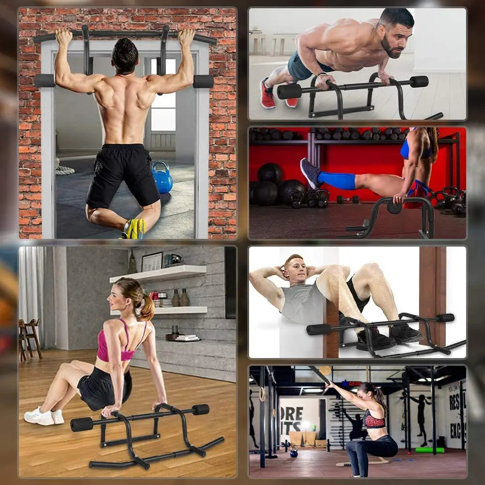 Multi-Gym Doorway Pull Up Bar Dips Bar Fitness For Home Strength Training Bar And Suspension Straps Gym System Exercise Chin-Up - Sun Studio