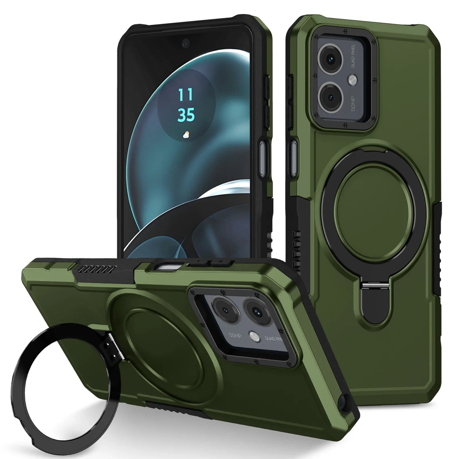 Military Grade Armor Case For Motorola Moto E14 G04S G04 G24 G54 G14 G84 G22 E13 Cover Shockproof Stand Holder Coque Shell Funda - Sun Studio