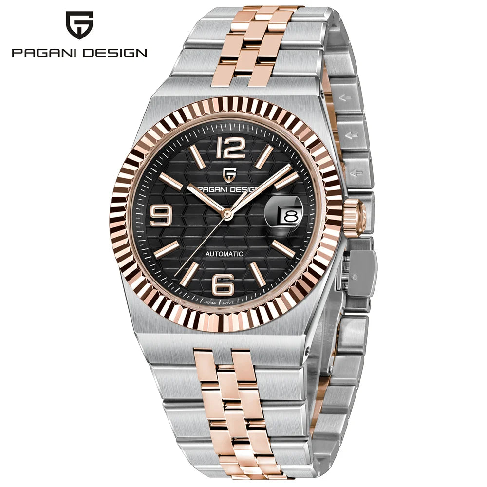 2026 New PAGANI DESIGN 3D Rhombus Dial Luxury Automatic Watch For Men Fashion Business Mechanical Wrist watches Sapphire crystal - Sun Studio