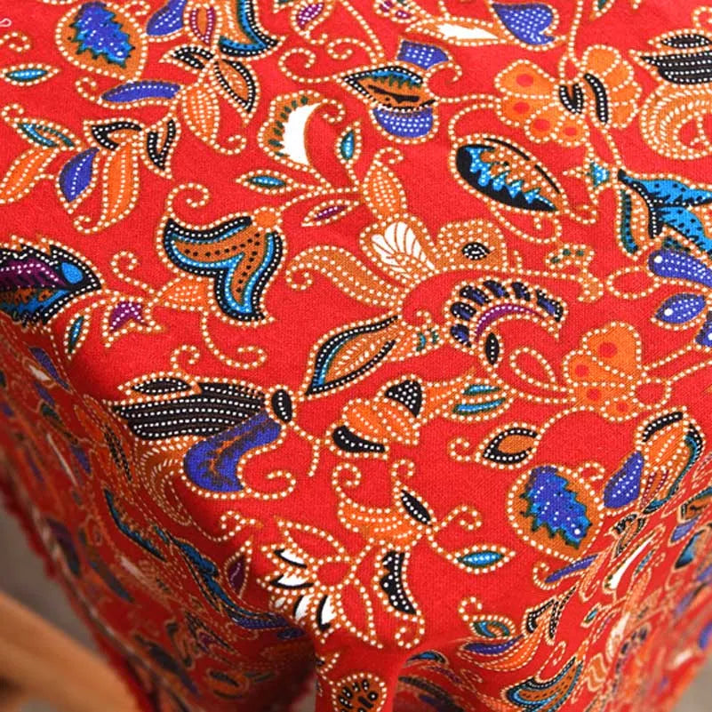 Bohemian Fabric Ethnic Vintage Retro Boho Printed Cotton Linen Home Decor Upholstery Textile