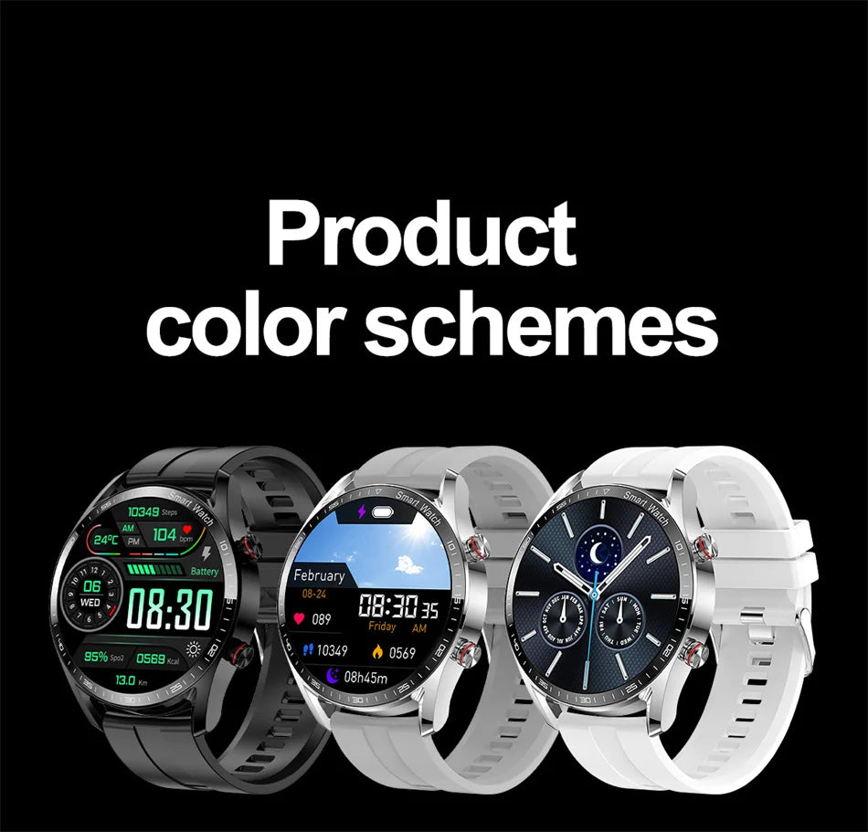 ChiBear New 1.53inch Bluetooth Call Smart Watch Men Multi-Sport Mode Heart Rate Health Monitoring Waterproof Business Smartwatch - Sun Studio