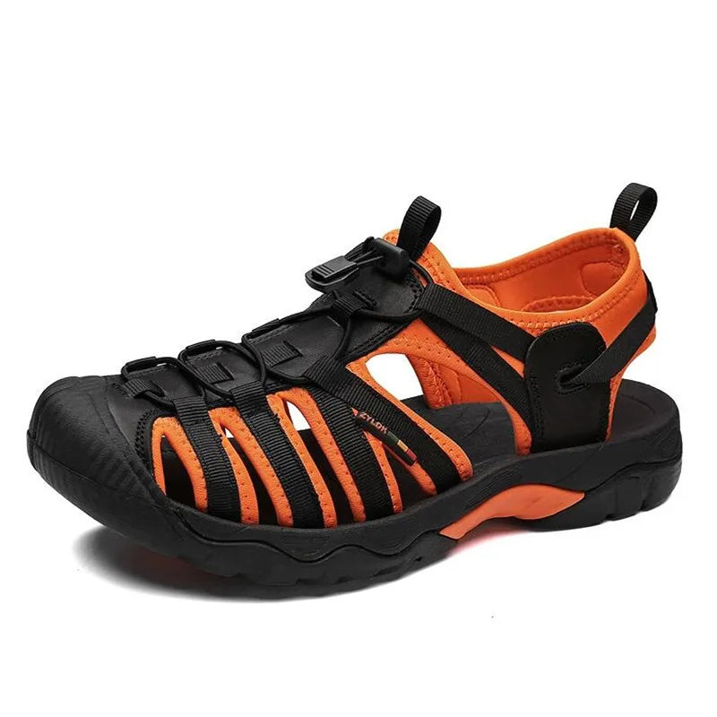 New Summer Genuine Leather Men Sandals Fashion Design Men's Casual Sneakers Comfortable Beach Men's Sandals Outdoor Wading Shoes