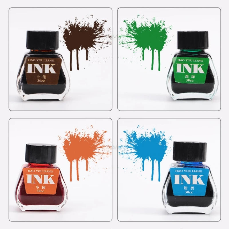 30cc Drawink Ink 16 colours Ink Dye Type Non-carbon non-clogging fountain pen ink Coloured ink Fountain pen light colour ink - Sun Studio