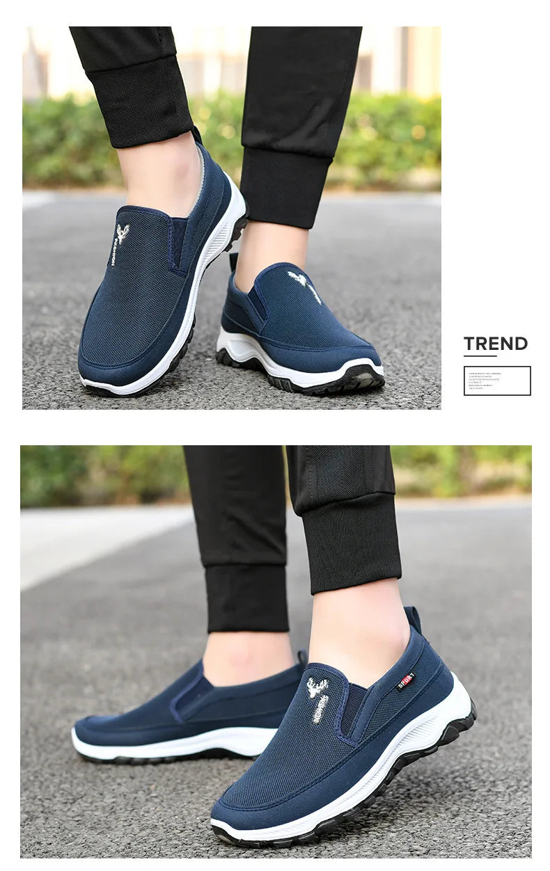 Men Running Hiking Sneakers Breathable Orthopedic Travel Plimsolls Slip On Comfortable for Outdoor Activity Hiking Walking - Sun Studio