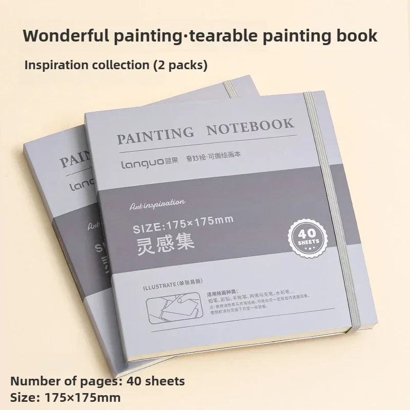 LANGUO Portable 300G Thick Cotton Watercolor Tearable Book Coated Paper Medium Rough Texture Album Sketchbooks School Stationery