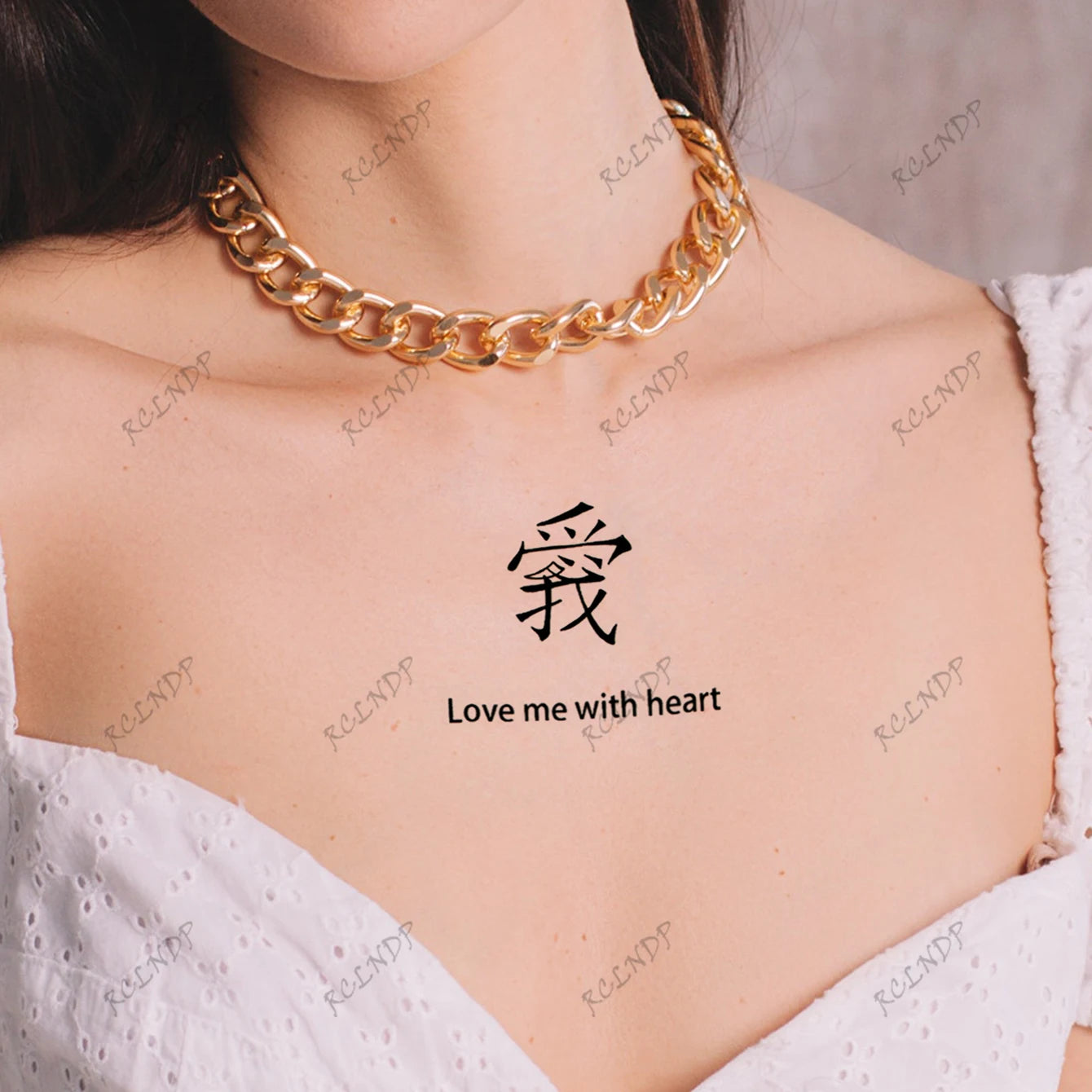 Waterproof Temporary Tattoo Sticker Chinese Characters World Peace Long Live Freedom Fake Tatto Flash Tatoo Tato for Women Men - Sun Studio