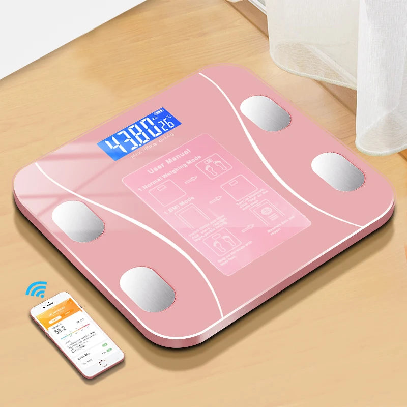 Body Fat Scale Smart Wireless Digital Bathroom Weight Scale Body Composition Analyzer With Smartphone App Bluetooth-compatible - Sun Studio