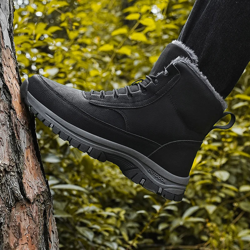 New Snow Boots Men Lace Up Mens Shoes Breathable Winter Boots For Men Casual Men Shoe Waterproof Ankle Boots Footwear Work Shoes - Sun Studio