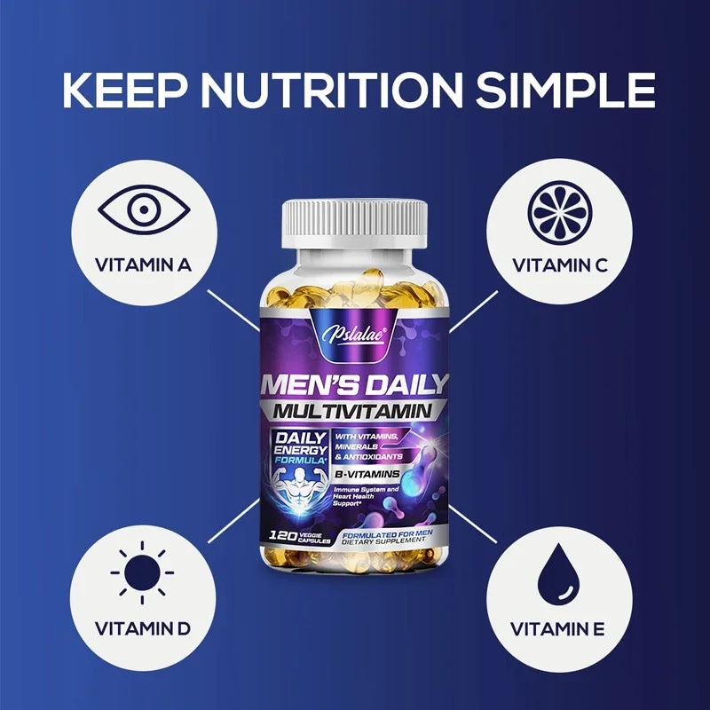 Men's Multivitamin Supplement - Enhance Immunity, Boost Energy and Endurance, Promote Overall Health - Sun Studio