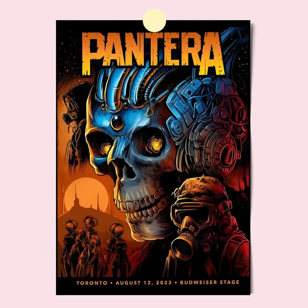 Vintage Pantera Concert Music Poster HD Anime Hot Theme Singer/OST/Movie-Waterproof Self-Stick Home Decor - Sun Studio