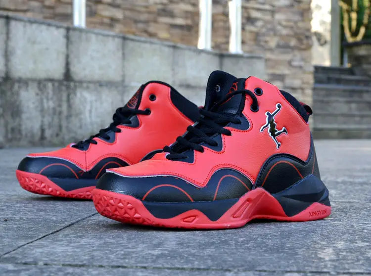 Brand Professional Men's White Red Blue Basketball Shoes Basketball Sneakers Anti-skid High-top Couple Man Basketball Boots