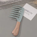 1pc Dual Wide-Tooth Hair Combs, Ideal for Long Curls & Voluminous Styles, Curly Hair Management &Home Massage, Elegant Hair Care - Sun Studio