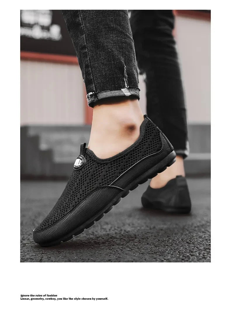 Summer Fashion Men Sneakers  All-match Casual Shoes Outdoor Breathable Loafers Mesh Surface Soft Bottom Casual Loafers 2025 - Sun Studio