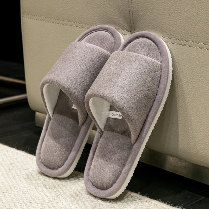 New Men'S Indoor Open Toe  Slippers high quality soft comfortable Home Shoes Indoor Anti-Skid Slippers bedroom No noise - Sun Studio
