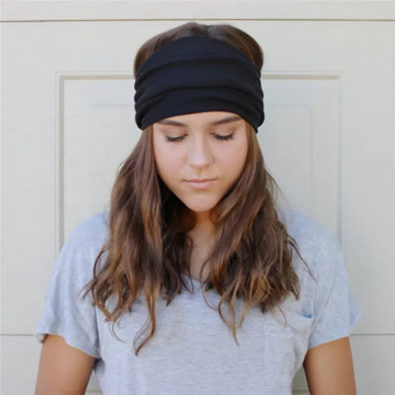 New Elastic Cycling Headband Women Fitness Headband Sweatband Fitness Headwrap Non-slip Bike Headwear Running Fitness Hairband - Sun Studio