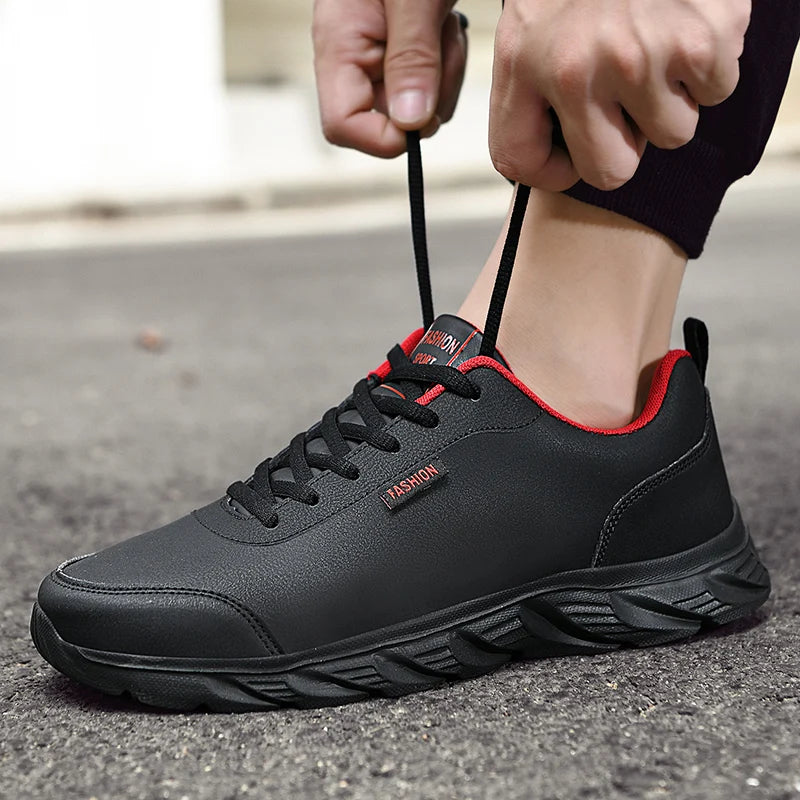 Winter Light Men Sneakers Lace Up Casual Shoes For Men Cushioning Men Sport Shoes For Running Outdoor Waterproof Walking Shoes - Sun Studio