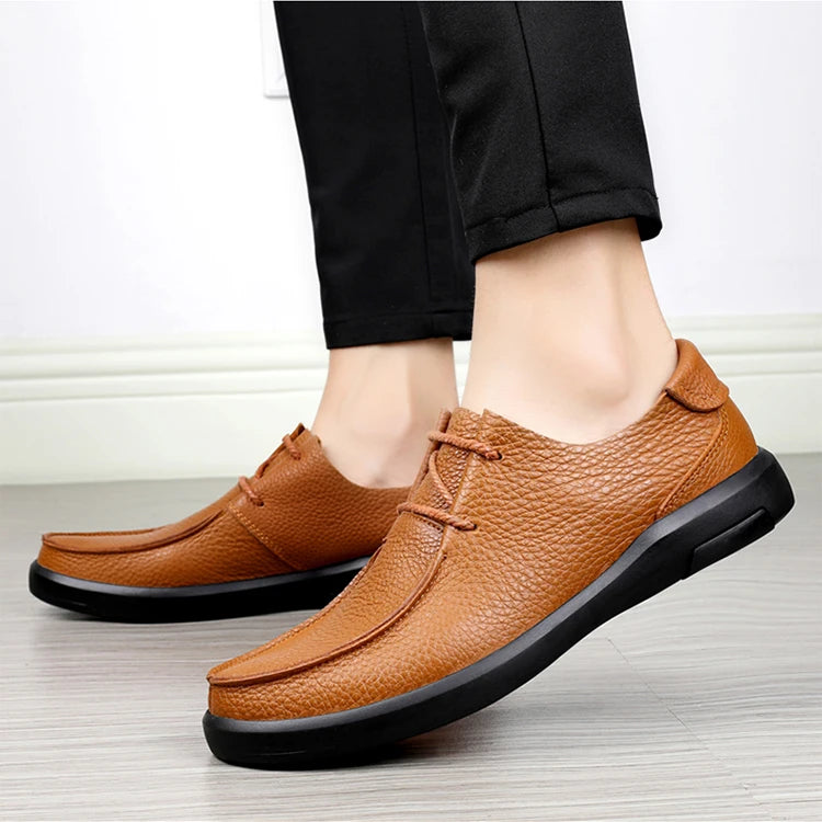 Casual Leather Shoes Men Loafers Trend Brand Business Shoes Autumn Slip on Flat Man Sneakes Comfortable Moccasins Zapatos Hombre - Sun Studio