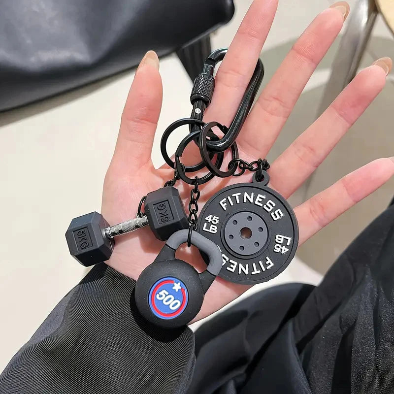 Fitness Keychain,Colorful Gym Bag Charm for Fitness Lovers, Motivational Fitness Gym Key ring,Workout Keychain Gifts - Sun Studio
