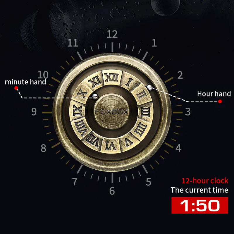 FOXBOX Men's Quartz Watch Fashion Personality Creative Scrolling Iron Ball Magnetic Pointer Waterproof for Male Watches Gift+Box - Sun Studio