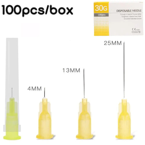 100pcs/box 30G 4mm 13mm Disposable Needle Small Painless Tattoo Needle Injection Needle surgical tool - Sun Studio