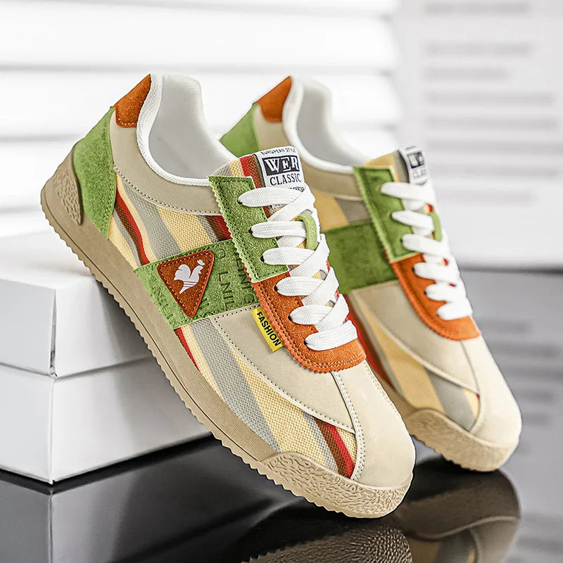 Mens Classic Running Shoes Lace Up Soft Sole Walking Shoes Breathable Flat Fashion 2026 Spring Autumn Tennis Casual Sports Shoes - Sun Studio